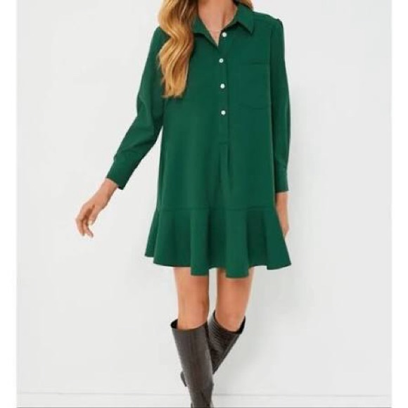 Tuckernuck Emerald Green Shirt Dress - Picture 3 of 6